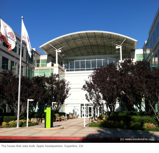 Apple Headquarters. Cupertino, CA. Image copyright VentureOutsource.com