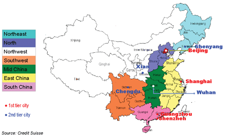 Survey of consumers in China - Cities